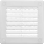 Vent Systems 4'' x 4'' Inch White Soffit Vent Cover - Pack of 100 - Flat Square Air Vent Louver - Grille Cover - Built-in Insect Screen - HVAC Vents for Bathroom, Home Office, Kitchen 4x4 Inch