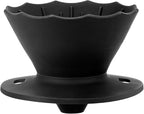 MERMOO YILAN Collapsible Coffee Dripper, Silicone Pour Over Coffee Filter Holder - Portable Reusable Foldable Coffee Maker Cone for 1~2 Cups, Travel, Camping, Gift (Black)