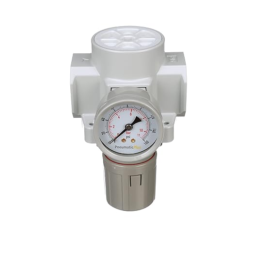 PneumaticPlus SAR600-N10BG Compressed Air Pressure Regulator 1" NPT - Bracket, Gauge…