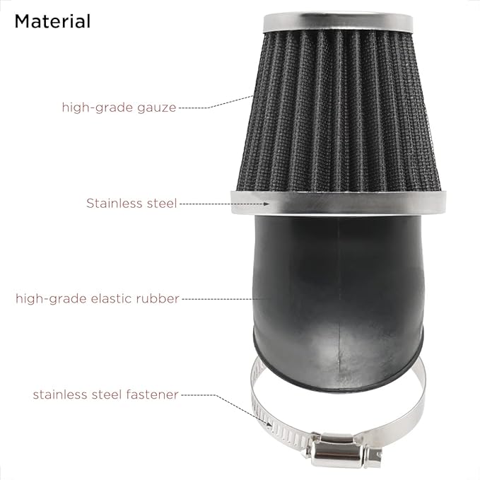 Evermotor 45mm 46mm 47mm Air Filter Carburetor Cleaner Fit in Motorcycle Honda Yamaha Kawasaki Suzik for 50cc 70cc 90cc 110cc 125cc 150cc Mini Bike,Dirt Bike,GY6