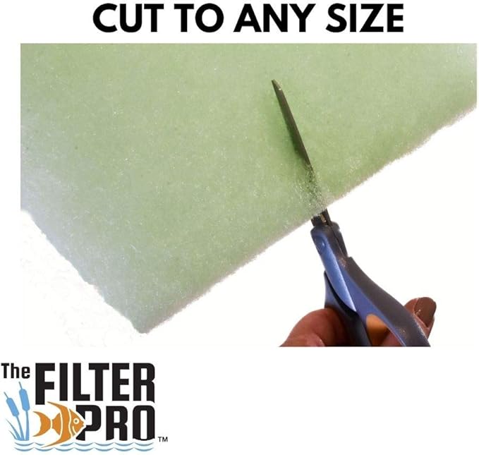 Lime Green Fine Filter Media, 1" Thick, 24" x 56" Roll, Perfect for Aquariums, Ponds or Water Gardens, Made in USA