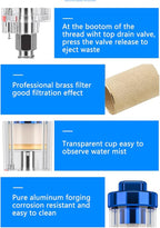 3 Pcs Mini in-Line Air Filter Water Oil Separator for Air Line with 5 Pcs Spray Tool Filter,1/4'' NPT Inlet and Outlet Oil Water Separator Airbrush Filter Moisture Separator