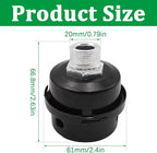 3PCS 1/2" Thread Air Compressor Silencer,20mm Air Compressor Intake Filter Sound Muffler Accessories,Air Compressor Muffler Accessories for generators,blowers, exhaust ports O-H-067-1/2