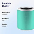 LEVOIT Genuine Core 400S-P Air Purifier Toxin Absorber Replacement Filter, Supports HEPA Sleep Mode, High-Efficiency Activated Carbon for Removal of Odor, Pollen, Smoke, Core 400S-RF-TX, 1 Pack, Green