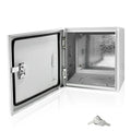 Electrical Box 12 x 12 x 6 Inch Indoor Outdoor Electrical Enclosure Box Steel Junction Box Wall Mounted Universal Electrical Project Box with Safety Locks and Mounting Plates