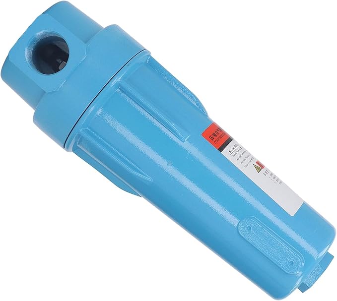 Water Oil Separator Air Compressor Filter, Aluminium Alloy PP Cotton Filter, Leak Proof 1.18in Inlet Outlet, 1.0MPa Replacement Part (A-001)