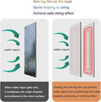 Smart Lighted Bathroom Mirror for Wall，Bathroom Mirror with LED Lights，Energy-Saving LED Smart Mirrors，LED Mirror for Bathroom，with Demister Pad and Smart Touch Switch(H70*W90cm/H27.6*W35.4IN)
