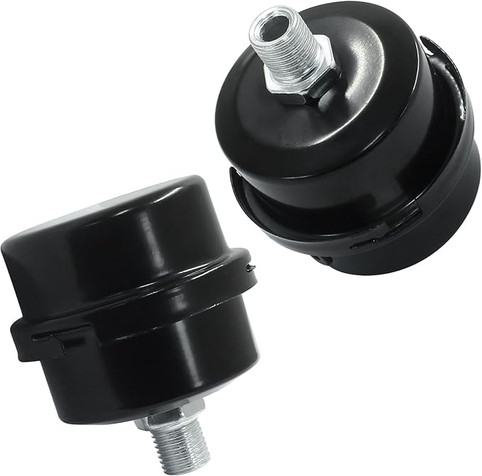 Hordion 2 Pack Air Compressor Silencer, 1/4" Thread Air Compressor Intake Filter Sound Muffler Replacement Parts 13mm for Blowers Generators Exhaust Ports