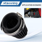 Mtsooning Universal Air Filter, 50mm Motorcycle Cone Intake Breather Cleaner Replacement for ATV Kart Dirt Pit Bike Motorcycle, Scooter, Minibike