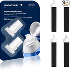 GLACIER FRESH Bite Valve and Bottle Filter Replacement for Brita Water Bottle, 4 Pack Bottle Filter and 2 Pack Silicone Water Bottle Mouthpiece for Brita Stainless Steel and Brita Plastic Water Bottle
