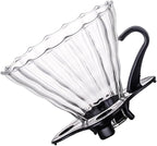 GLEAVI Manual Coffee Pot Funnel Filter Funnel Precision Strainer Safe for Household Use Easy Extraction
