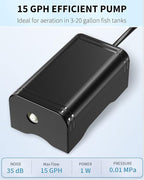 Pawfly Aquarium Air Pump with Nano Bio Sponge Filter Kit Air Control Valve Airline Tubing and Check Valve Accessories