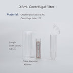 10kDa Ultra Centrifugal Filter Unit, 0.5mL, Regenerated Cellulose RC Membrane, Snap Caps (24/PK)