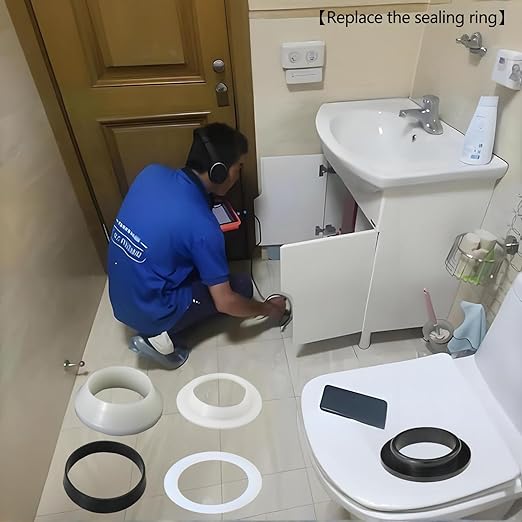 4PCS 40mm (1.57") Silicone Sealing Gaskets - L/O/Convex Shape Washers for Bathroom Sink Drain, Basin Waste Pipe & Odor-Proof Drainage