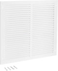 EZ-FLO 12 x 12 Inch (Duct Opening) Return Air Vent Cover for Wall or Ceiling, Solid Steel Return Air Grille, HVAC Vent Cover, White, 61627