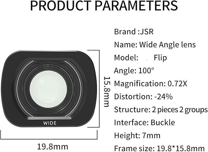 Compatible for DJI Flip - Lens Wide-Angle Filter Set (CPL, Night, ND32/64/128, 1/4 Black Mist, Waterproof)(E)