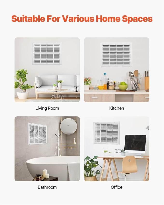 Decorative Return Air Grille Cover, Wall/Ceiling Vent Cover with Adjustable Design, Durables & Easy-to-Install for Home & Office, Cold Air Return Vent Cover(40x48in (102x122cm))