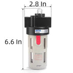 Compressed Air Line Lubricator Airtac BL4000 1/2'' NPT 0-145 Psi Oil for Pneumatic System Source Treatment