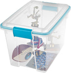 Sterilite 24-Pack Gasket Box, Weather-Resistant Storage Bins with Latching Lids, 20 Quart - Heavy-Duty Organizing Containers for Closet, Bathroom, and Office