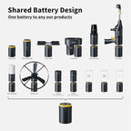 BAYU 4 in 1 Car Smart Kit, 19000PA Car Vacuum Cleaner, 200PSI Cordless Pressure Washer, 150PSI Tire Inflator Portable Air Compressor, 15000mAh Portable Charger for Car, Bike, Motor (E-Pro)
