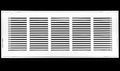 HVAC Premium 25 x 6 Duct Opening Steel Return Air Filter Grille, for 1-inch Filter, Removable Door, Flat Stamped HVAC Vent Cover Grille, Outer Dimensions 27.5 x 8.5