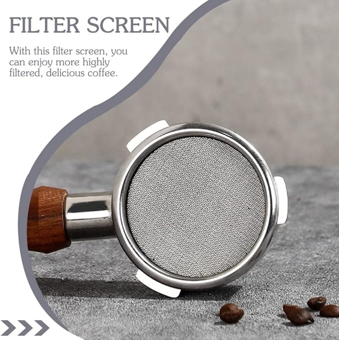 Cabilock 2pcs Stainless Steel Espresso Filter Plate Coffee Machine Compatible Easy to Filter Mesh for Espresso Extraction