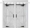 Farmhouse Wood Grain Living Room Curtains 84 Inch Length, Window Curtains Tab Top, Vintage Country Barn Gate Grey Light Filtering Window Treatments Drapes 42"x84" 2 Panel