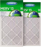14x30x1 MERV 13 Air Filters, 2-Pack – Actual Size 13.7" x 29.7" x 0.75" – High-Efficiency Pleated Filter for HVAC, AC & Furnace Systems – Advanced Filtration for Cleaner Air
