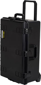 MEIJIA Portable All Weather Waterproof Camera Case,Customizable Fit Foam with Rolling Wheels and Retractable Pull Handle,31.3"X20.3"X12.25"