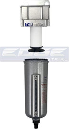 1/2" NPT Industrial Particulate Filter, Removes Water, Moisture, Debris from Compressed Air Lines, 5oz Bowl (175 PSI Max)