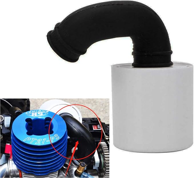 RC 1/8 Air Filter Cleaner Upgraded Parts Fit SH.28 Engine & On/Off Power Switch Battery Receiver & 4 Cell AA Battery Container Case Holder Pack Box with JST Plug