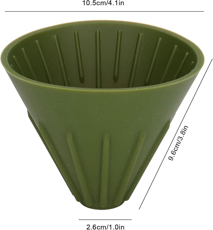 Silicone Coffee Dripper Collapsible Coffee Filter Foldable Silicone Coffee Dripper Portable Reusable Brewing Tool for Travel Camping Office Home Free Lightweight Easy Clean (Green)