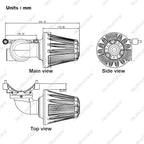 Big Sucker cone Air filter intake for harley air Cleaner Sportster Softail fatboy heritage dyna touring street road king Glide (Deep style -Chromed, Type C : Touring 08-16, Softail 16-17)