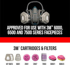 3M Performance P100 Particulate + Odor Filters, 2 pairs, NIOSH-APPROVED P100, 99.97% Filtration Efficiency Against Solids & Liquid Aerosols, For Use With 3M 6000, 6500 & 7500 Series (2097P2-DC)