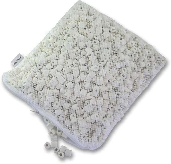 AQUACITY Premier Bulk Bio Ceramic Rings Filter Media for Aquarium Koi Fish Pond Reef Filter (10 Lbs)