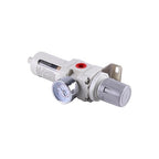 3/8 Inch NPT Air Filter Regulator Combo Piggyback AW3000-03, Air Compressor Water Separator, Air Line Dryer, Semi-Auto Drain, Air Pressure Regulator, 0-150 PSI Gauge
