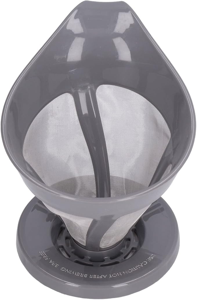 Coffee Strainer Stainless Steel Fine Mesh Pour Over Coffee Dripper Hand Drip Filter Cone for Home Office Travel Camping Portable Reusable Easy Clean Dishwasher Safe (Grey)