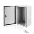 Electrical Box 20 x 12 x 10 Inch Indoor Outdoor Electrical Enclosure Box Steel Junction Box Wall Mounted Universal Electrical Project Box with Safety Locks and Mounting Plates