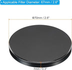 PATIKIL 67mm Lens Cap, 2 Pack Camera Lens Cap Cover Universal Front Metal Lens Filter Stacks Cap Protective Case for 67mm Camera Circular Polarizing Fader ND Filter, Black