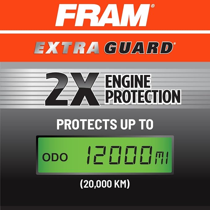 FRAM Extra Guard CA11942 Replacement Engine Air Filter for Select Hyundai Sonata and Kia Optima (2.0L & 2.4L), Provides Up to 12 Months or 12,000 Miles Filter Protection