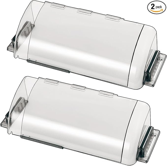 2 Pack Adjustable Air Vent Deflector, 9”-15” Transparent Deflector for Ceiling Registers, Floor, Sidewall (2)