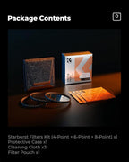 K&F CONCEPT 72mm Star Filters Kit (3pcs) 4 Points 6 Points 8 Points Cross Screen Starburst Filters Set -18 Layer Coating Ultra Slim Optical Glass Camera Lens Filter with 3 Cleaning Cloth