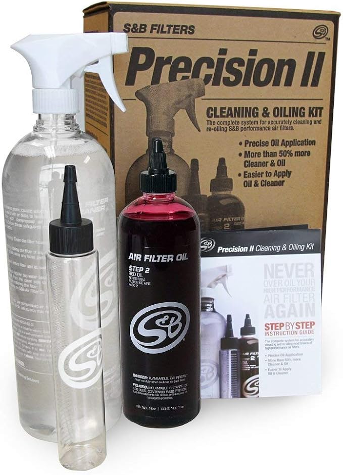 S&B Filters 88-0008 Precision II Cleaning & Oil Kit (Red Oil)