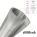 Stainless Steel Mesh Screen #40Mesh -Size:15.7"x47.2"(40x120cm) SS304 Wire Mesh Screen, for Vent,Cage,Garden, Window Screen, Filter Mesh