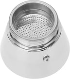 50ML 200ML Single Spout Mocha Pot Classic Stovetop Coffee Maker Stainless Steel Portable Espresso Pot with Filter for Home Camping Office Use (200ml)