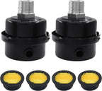2 Pcs Air Compressor Silencer, 1/2 Inch Thread Intake Filter Muffler, 20 mm Air Compressor Silencer Filter for Generators and Blowers