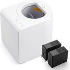 Airthereal Revive R500-V Electric Kitchen Composter with Visual Cover, Upgraded SHARKSDEN® Tri-Blade, Turn Food Waste and Scraps into Dry Natural Fertilizer for Plants, Pearl White