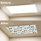 4 Pcs Fluorescent Light Covers for Ceiling Lights Construction Vehicle Excavators Trucks Mountains Decorative Magnets Light Filters for Office Home Classroom Must Haves 4’ x 2’