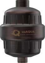 weAQUA Heavy Duty NO BS Shower Filter – 99% Removal for Hard Water, Chlorine, Fluoride, Heavy Metals, Micro-life, Organics and More (Oil Rubbed Bronze)