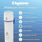 Hydrovos DWSP Premium Microplastic Water Filter, NSF 401/53/42 Under Sink Drinking Water Filtration System, Direct Connect Kitchen/Bathroom Sink, Reduces PFOA, PFOS, Lead, Cysts, Asbestos, Chlorine